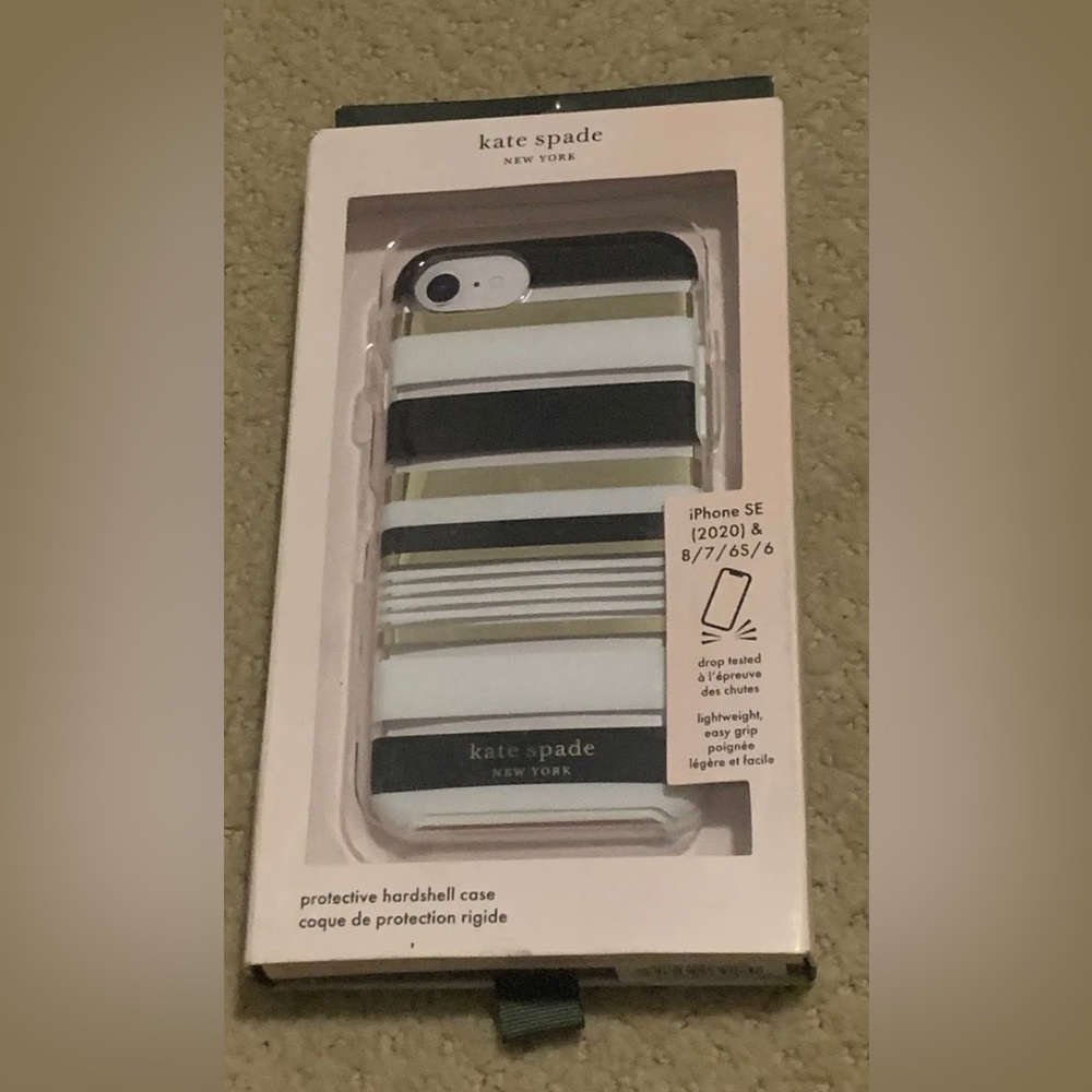 NEW Kate Spade NewYork Protective Case iPhone SE 2020/8/7/6s/6 Oceanside Stripe